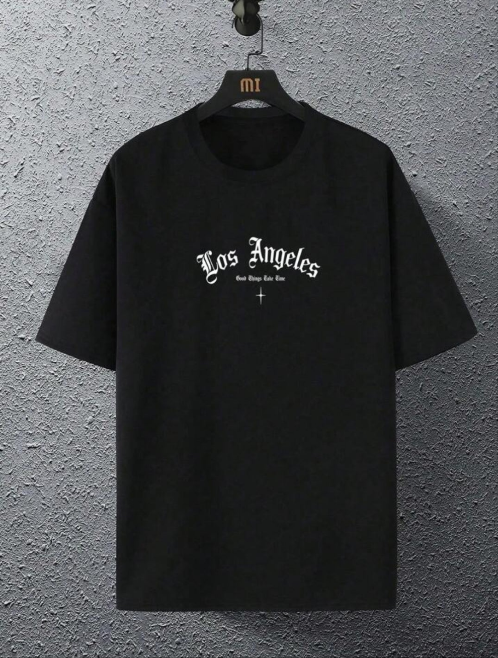 Black Good Things Take Time Oversize Imported Tshirt