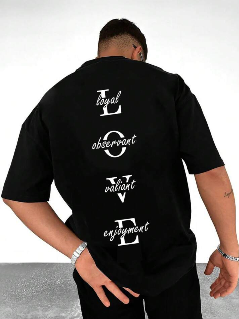 Love Struck Black Off Shoulder Imported Tshirt