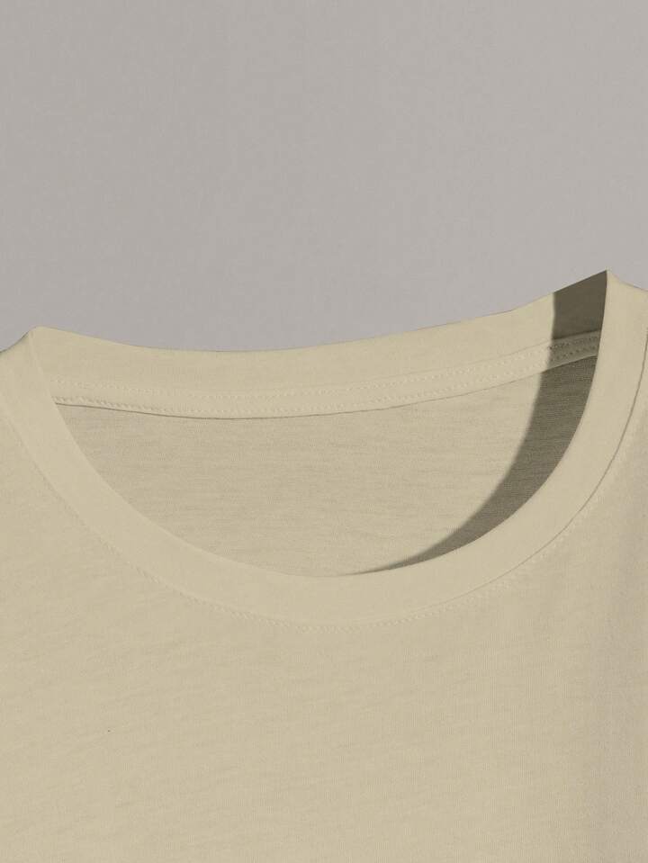 Keep It Real Beige Oversize Imported Tshirt