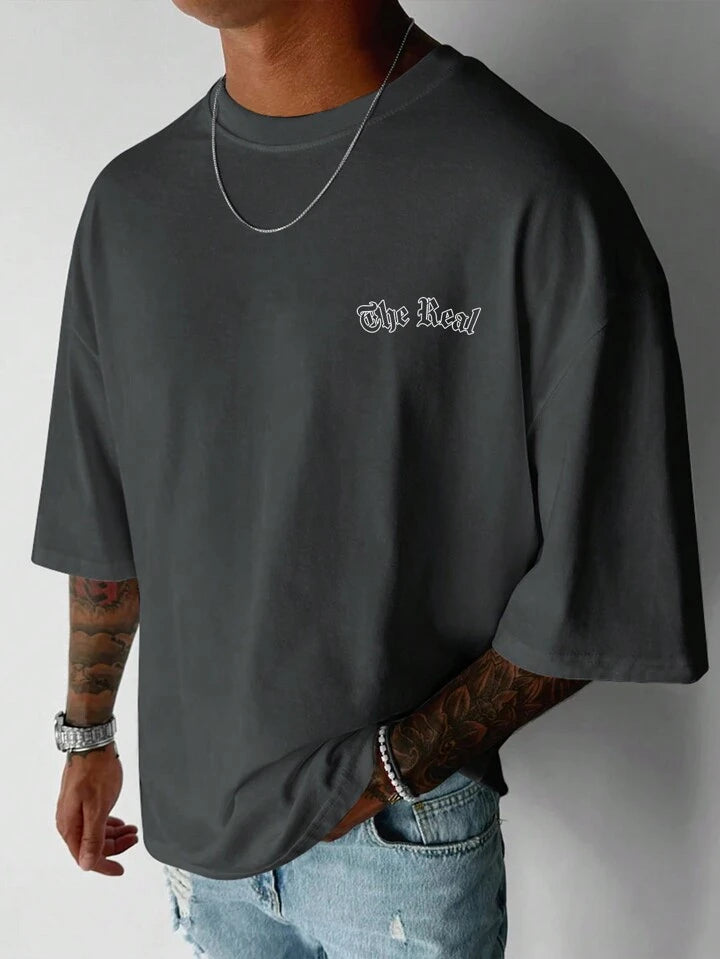 Keep It Real Dark Grey Oversize Imported Tshirt