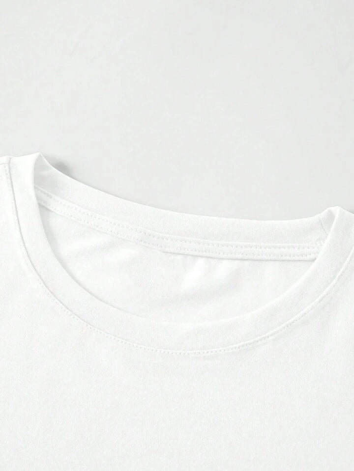 Chasing The Dream White Off Shoulder Tshirt For Mens