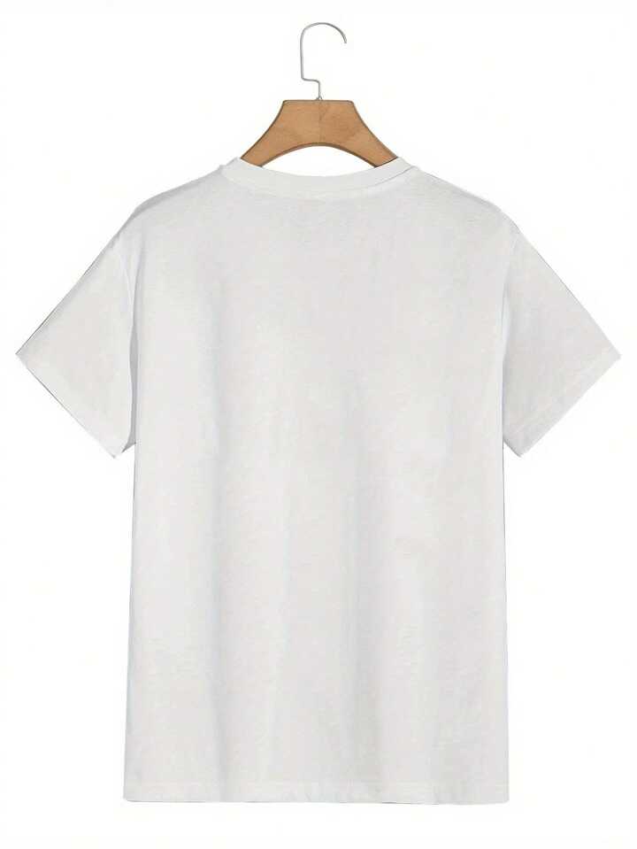 L.O.V.E White Printed Tshirt For Mens