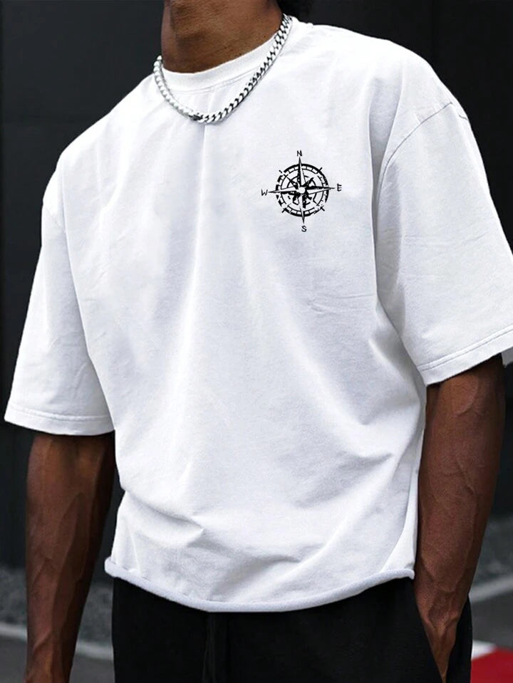Chasing The Dream White Off Shoulder Tshirt For Mens