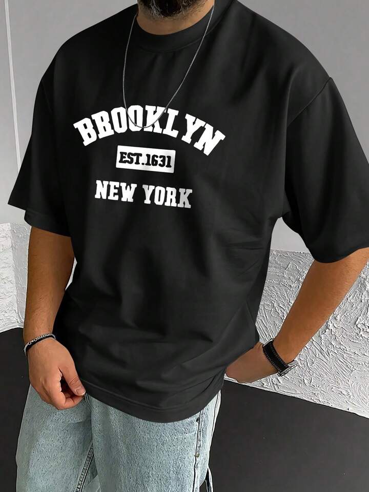 Brooklyn NY Black Off Shoulder White Imported Tshirt