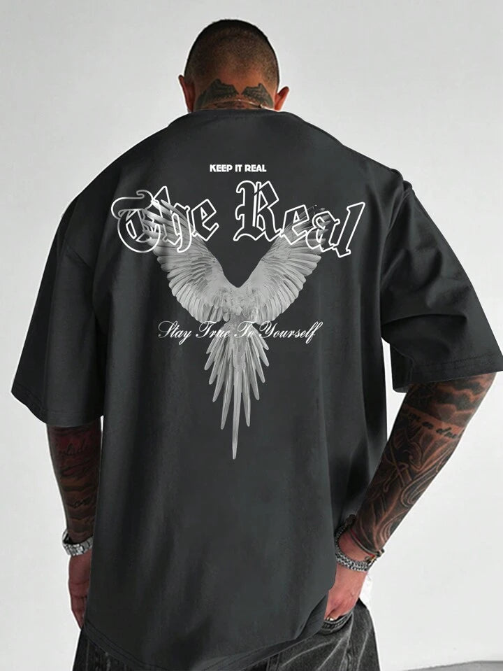 Keep It Real Dark Grey Oversize Imported Tshirt