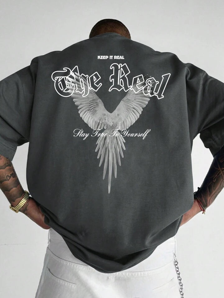 Keep It Real Dark Grey Oversize Imported Tshirt