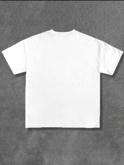 911 Racing White Off Shoulder Tshirt For Mens