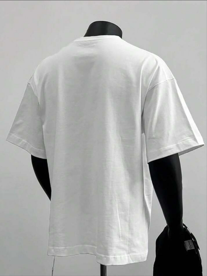 911 Racing White Off Shoulder Tshirt For Mens
