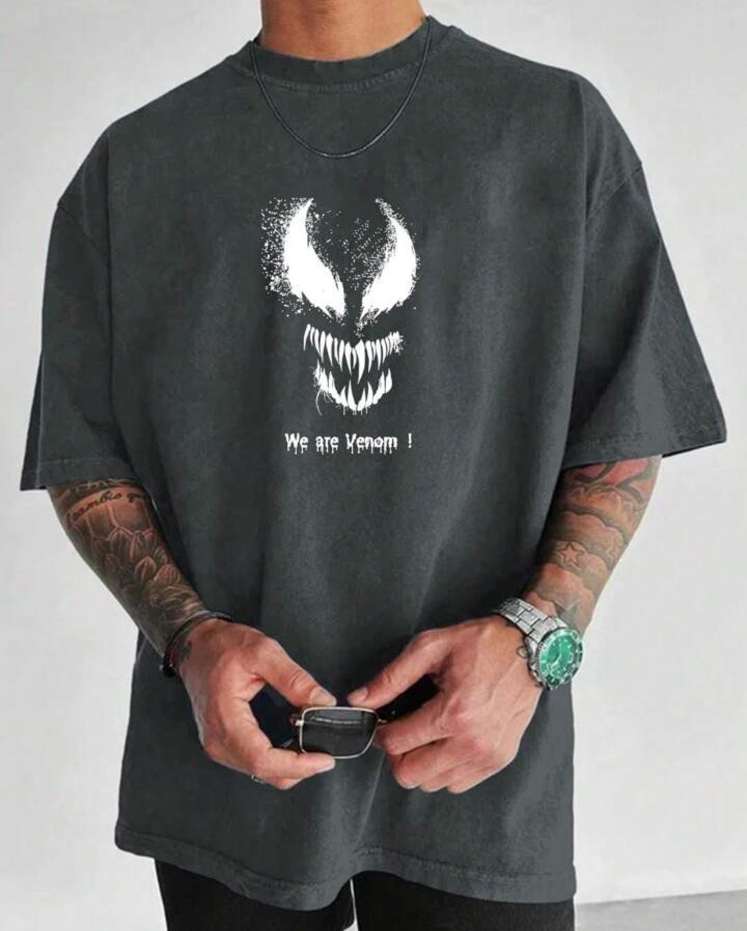 We Are Venom Oversize Printed T-shirt For Men's