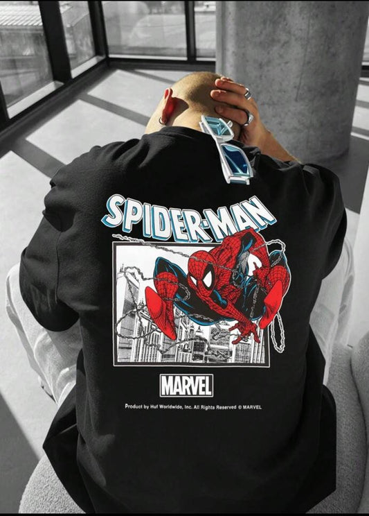Spiderman Printed Oversize T-shirt For men