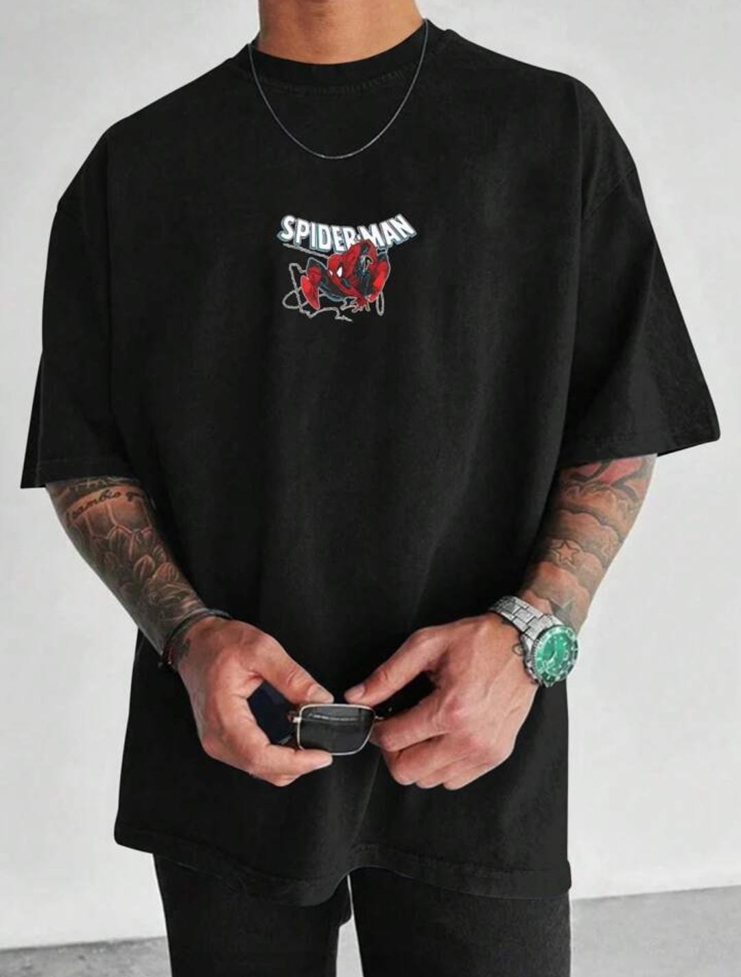 Spiderman Printed Oversize T-shirt For men