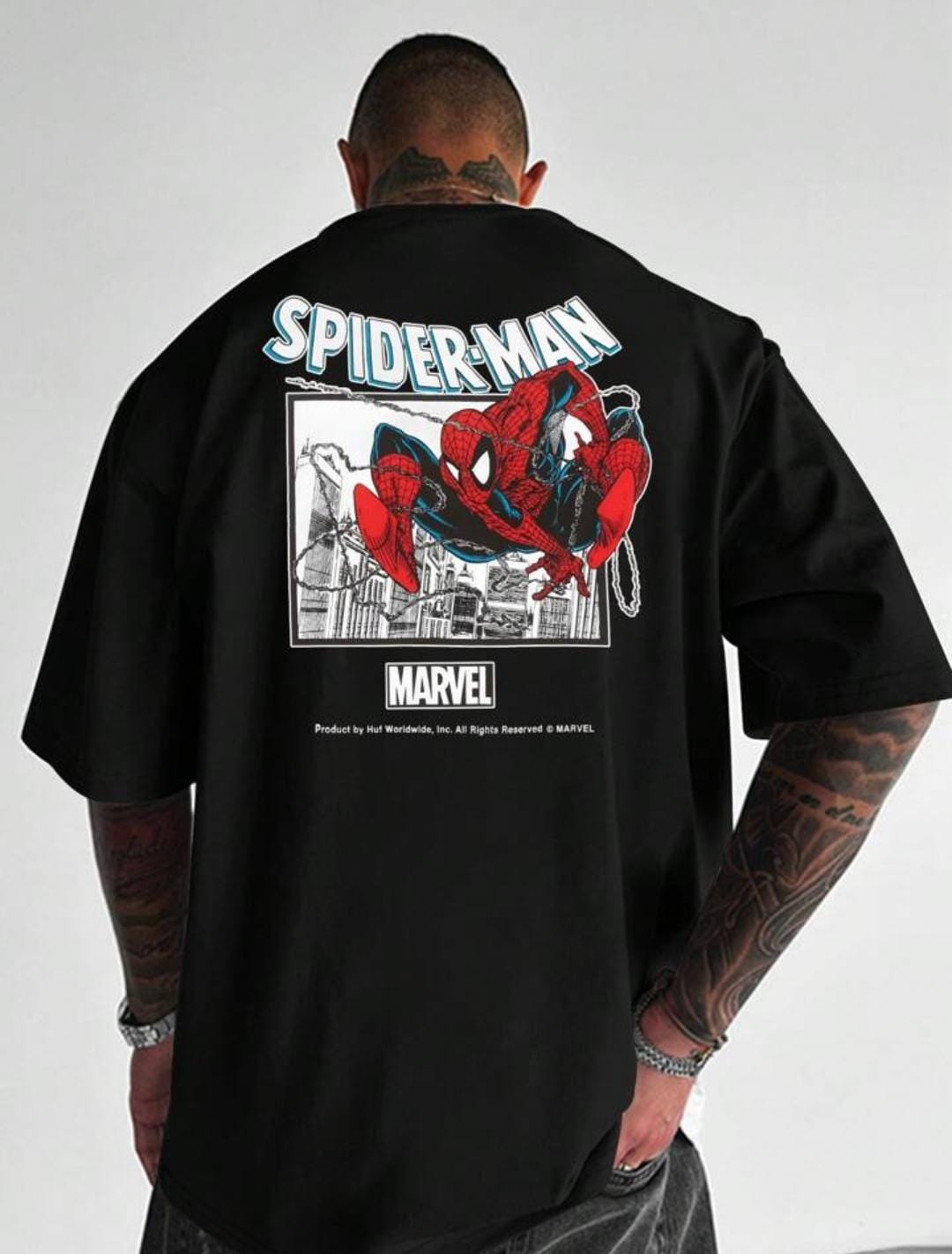 Spiderman Printed Oversize T-shirt For men