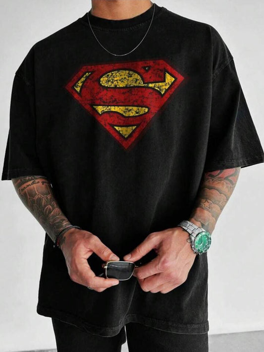 S Power Oversize Printed T-shirt For Men's