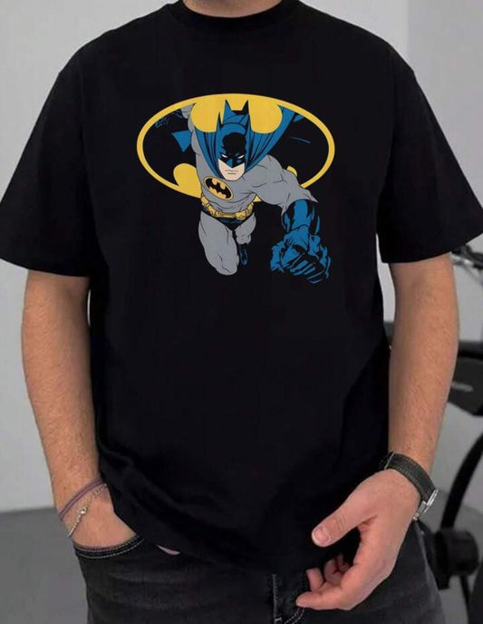 Flying Batman Oversize Printed T-shirt For Men's