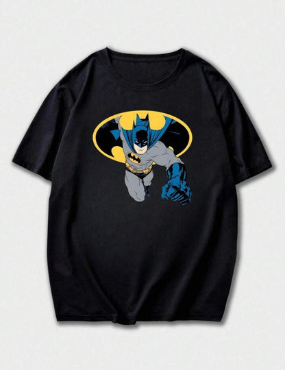 Flying Batman Oversize Printed T-shirt For Men's