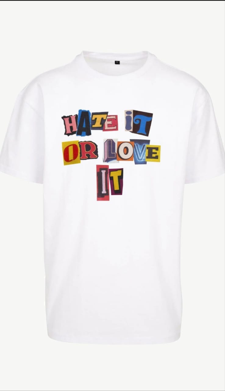 Hate It Or Love It Printed T-shirt For Men's