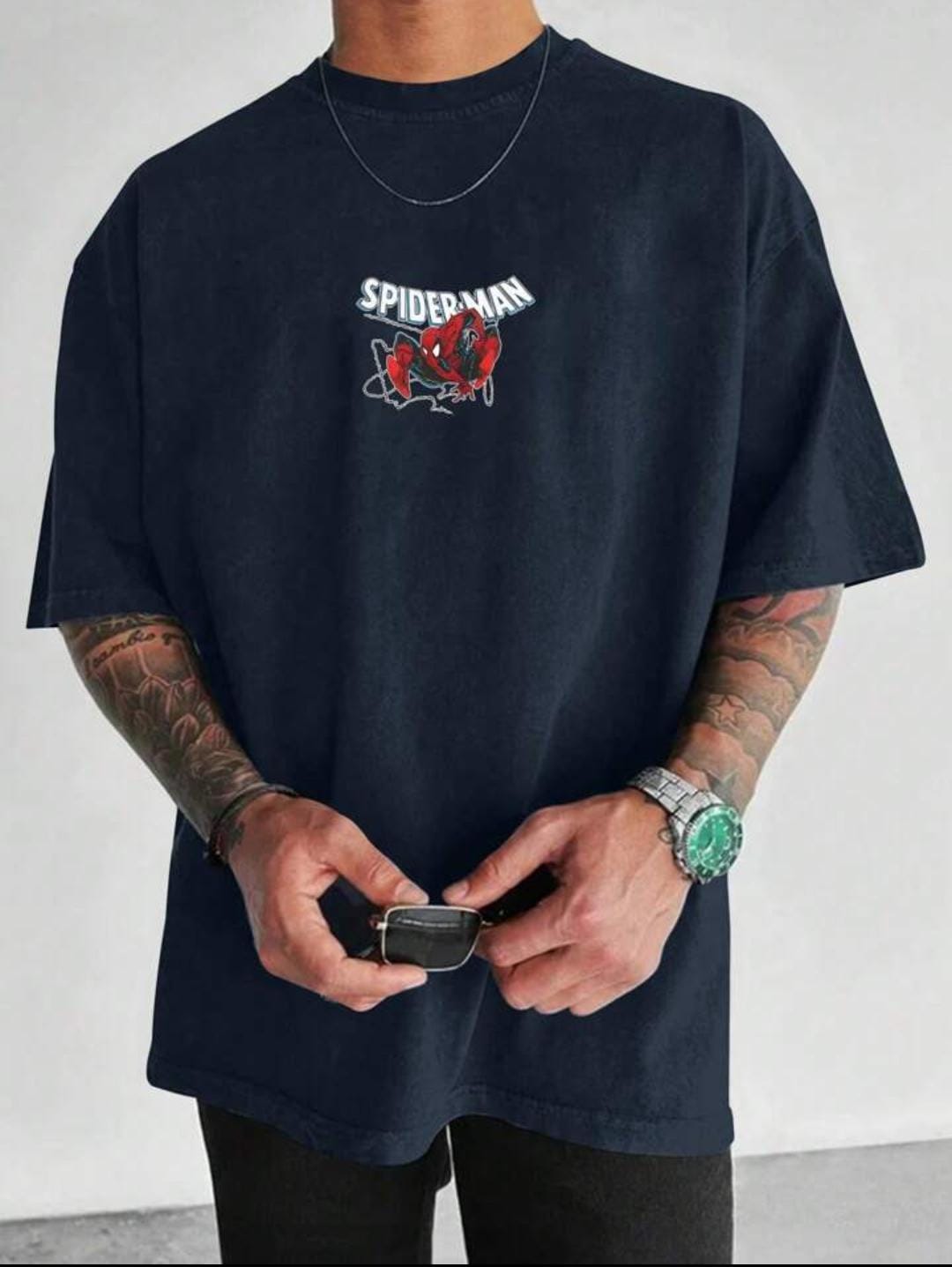 Spiderman Printed Oversize T-shirt For men
