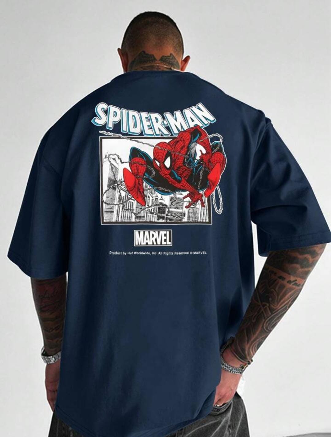 Spiderman Printed Oversize T-shirt For men