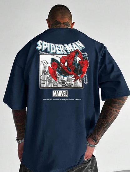 Spiderman Printed Oversize T-shirt For men