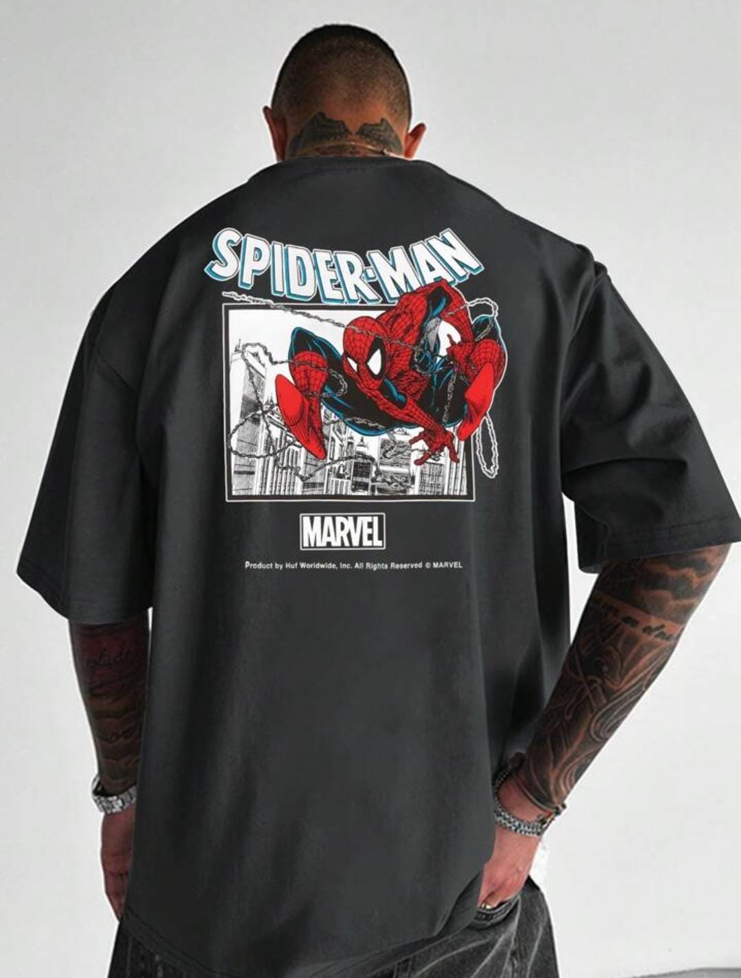 Spiderman Printed Oversize T-shirt For men