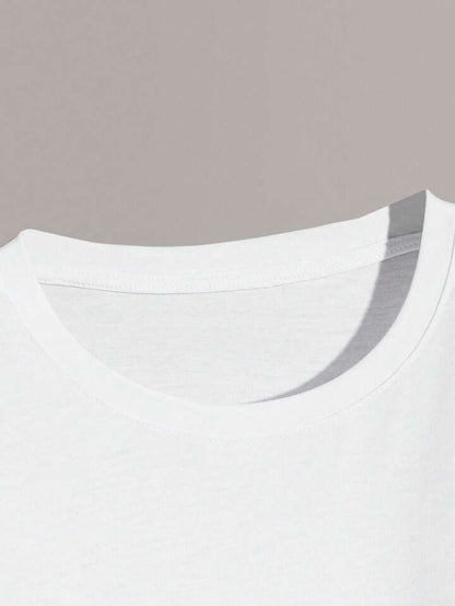 L.O.V.E White Printed Tshirt For Mens