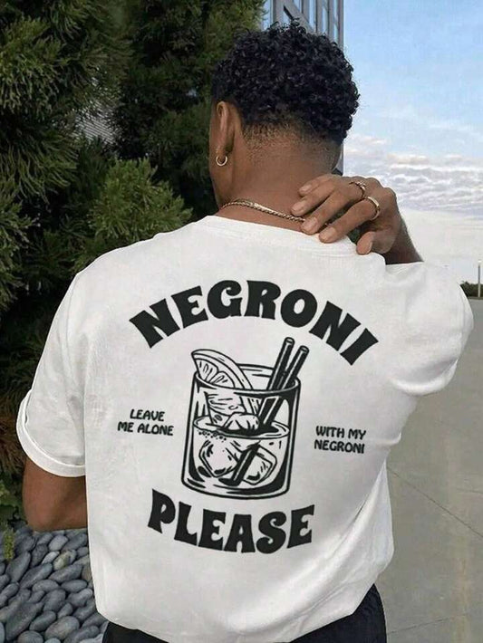 Leave Me Alone White Oversize Tshirt For Mens