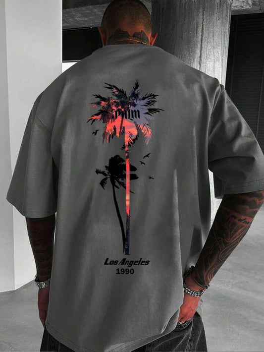 LA 1990 Dark Grey Oversize Imported Tshirt