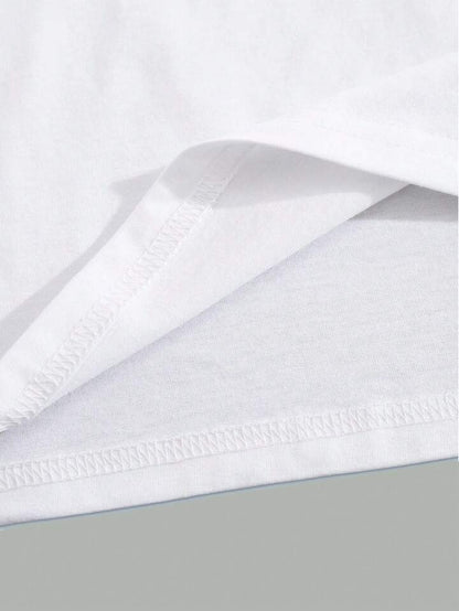 L.O.V.E White Printed Tshirt For Mens