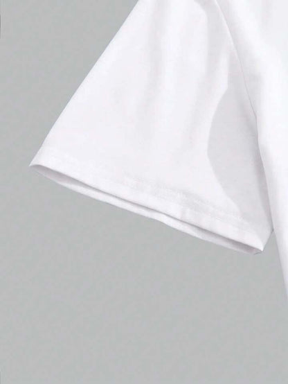 L.O.V.E White Printed Tshirt For Mens