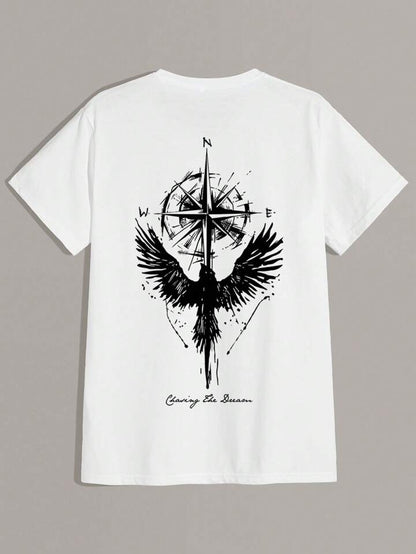 Chasing The Dream White Off Shoulder Tshirt For Mens