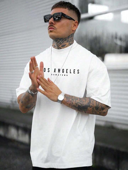 Los Angeles DownTown White Off Shoulder Imported Tshirt