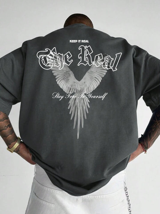Keep It Real Dark Grey Oversize Imported Tshirt