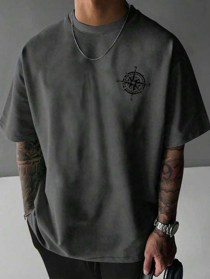 Chasing The Dream Dark Grey Off Shoulder Tshirt For Mens