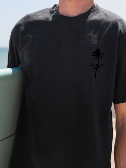 LA 1990 Black Oversize Imported Tshirt