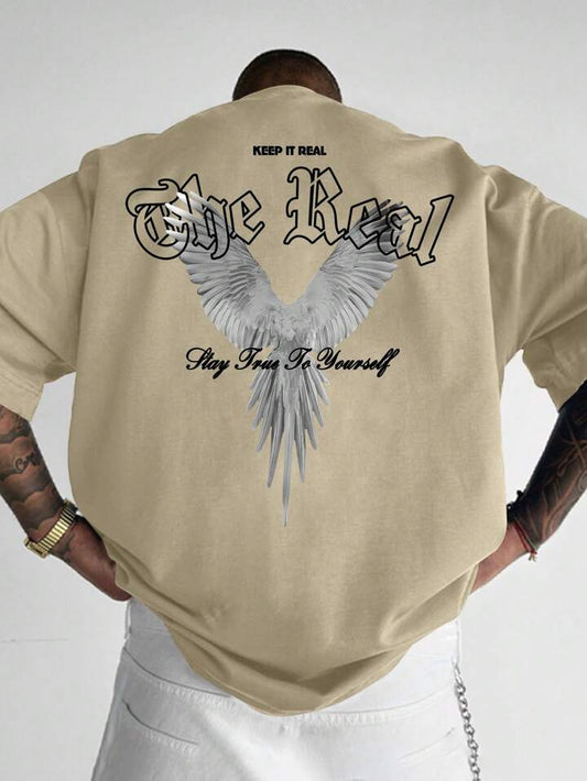 Keep It Real Beige Oversize Imported Tshirt